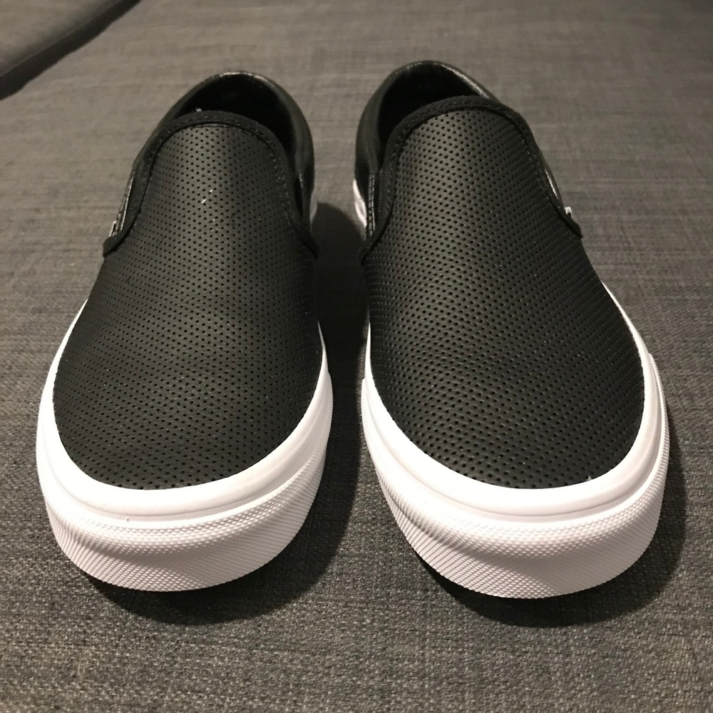 Vans Perforated Leather Slip On: Women's 7.5